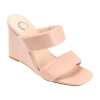 Journee Collection Kailee Womens Round Open Toe Wedge Heel Pumps In Pink