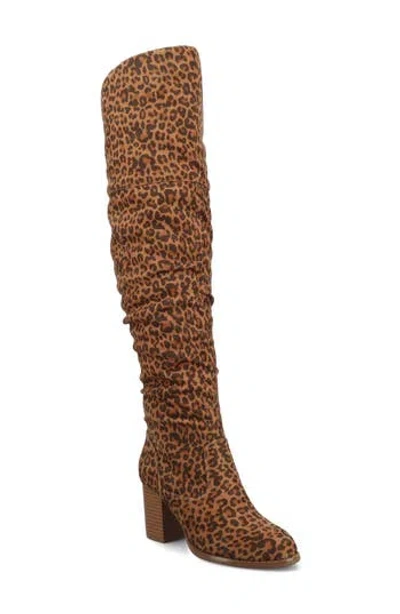 Journee Collection Kaison Wide Calf Ruched Tall Boot In Brown