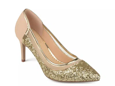 Journee Collection Kalani Pump In Gold