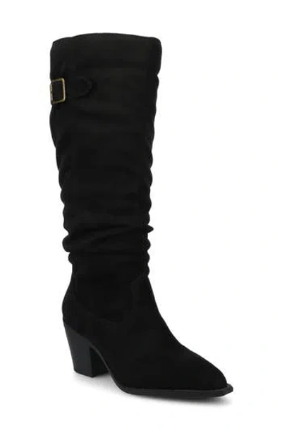 Journee Collection Kaleah Slouchy Boot In Black