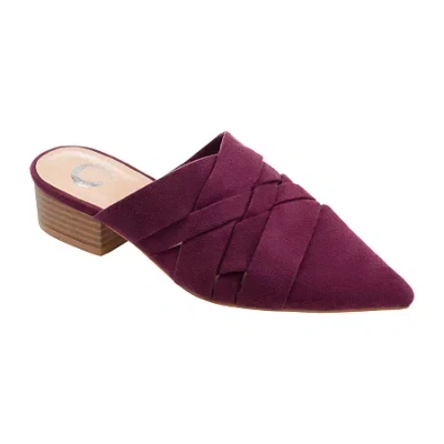 Journee Collection Kalida Womens Pointed Mules In Purple