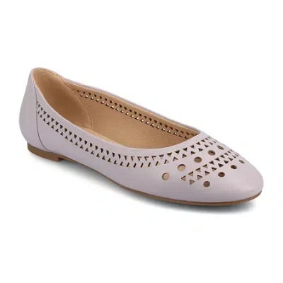 Journee Collection Kamrah Womens Round Closed Toe Ballet Flats In Gray
