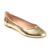 Journee Collection Kavn Womens Round Ballet Flats In Gold