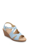 Journee Collection Kedzie Ii Wedge Sandal In Blue