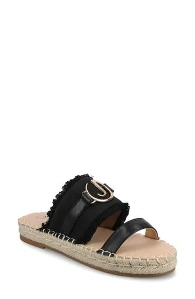 Journee Collection Keelee Espadrille Slide Sandal In Multi