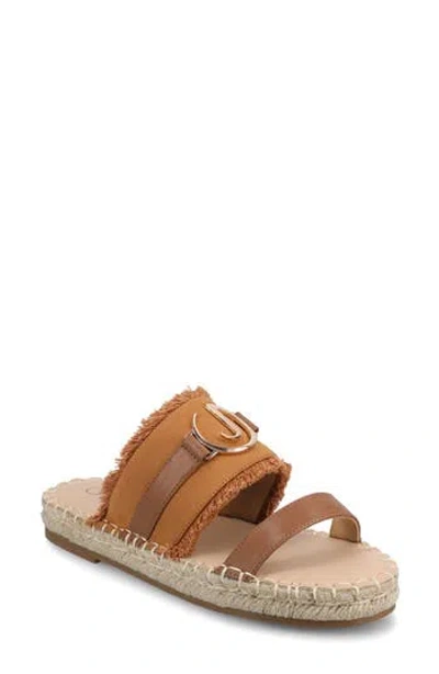 Journee Collection Keelee Espadrille Slide Sandal In Multi