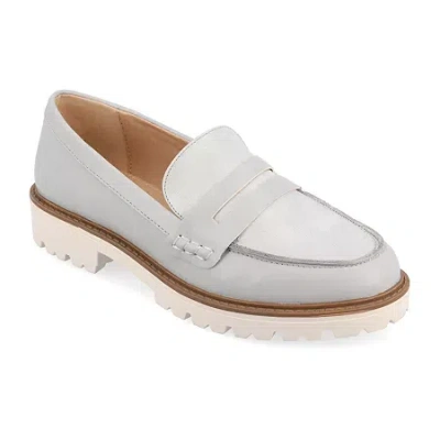 Journee Collection Kenly Womens Moc Closed Toe Loafers In Gray