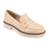 Journee Collection Kenly Womens Moc Closed Toe Loafers In Nude