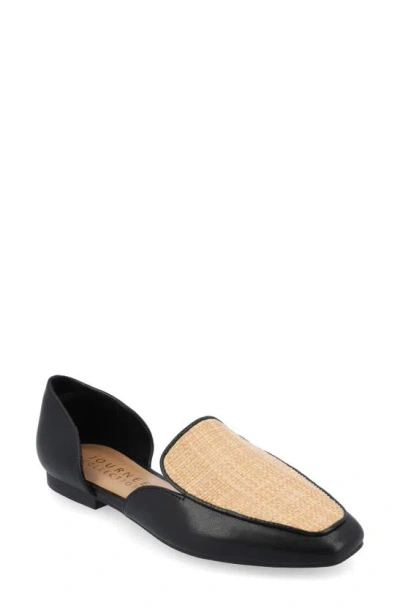 Journee Collection Kennza Mixed Media Loafer In Black