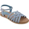 Journee Collection Kimmie Ankle Strap Sandal In Denim