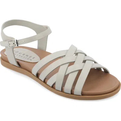 Journee Collection Kimmie Ankle Strap Sandal In Grey