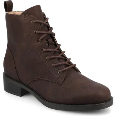 Journee Collection Kodah Ankle Boot- Wide Width Available In Brown