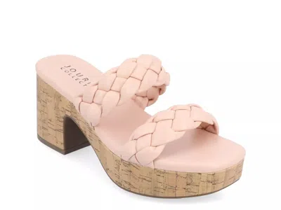 Journee Collection Kyaa Platform Sandal In Pink