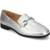 Journee Collection Women's Lacie Slide Op Tailored Loafers In Silver