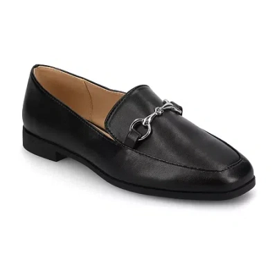 Journee Collection Lacie Womens Moc Closed Toe Loafers In Black