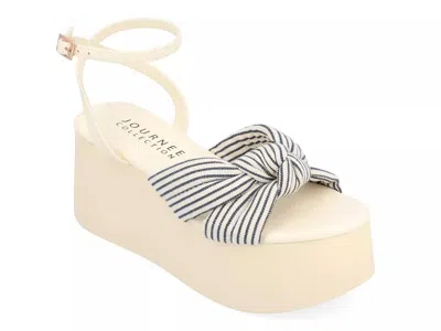 Journee Collection Lailee Wedge Sandal In Blue