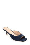 Journee Collection Larna Kitten Heel Mule In Navy