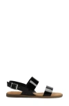 Journee Collection Lavine Sandal In Patent/black