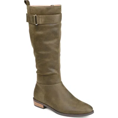 Journee Collection Extra Wide Width Lelanni Extra Wide Calf Boot In Green
