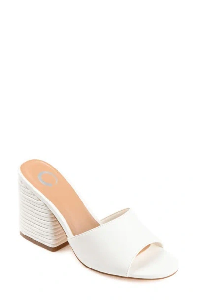Journee Collection Leslee Peep-toe Pump In White