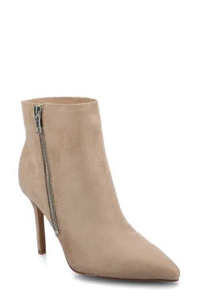 Journee Collection Leyna Zip Boot In Neutral