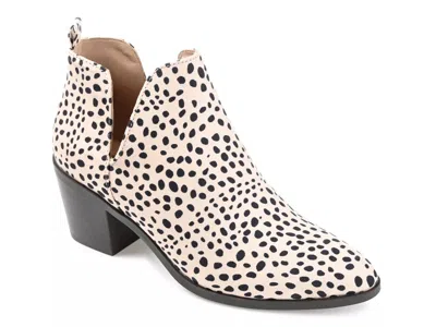 Journee Collection Lola Patterned Ankle Bootie In Animal