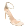 Journee Collection Lorelei Womens Round Open Toe Stiletto Heel Pumps In White
