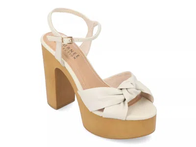 Journee Collection Lorrica Platform Sandal In Neutral