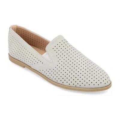 Journee Collection Lucie Womens Round Closed Toe Loafers In Gray