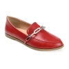 Journee Collection Madison Womens Moc Closed Toe Loafers In Red