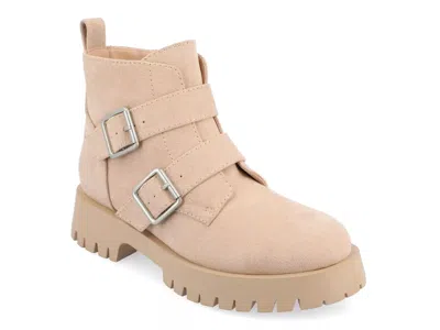 Journee Collection Maebry Combat Boot In Pink