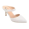 Journee Collection Maevali Womens Pointed Stiletto Heel Pumps In White