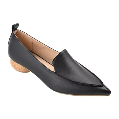 Journee Collection Maggs Womens Pointed Closed Toe Loafers In Black