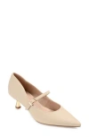 Journee Collection Manza Pointed Toe Pump In Beige