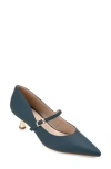 Journee Collection Manza Pointed Toe Pump In Navy