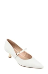Journee Collection Manza Pointed Toe Pump In White
