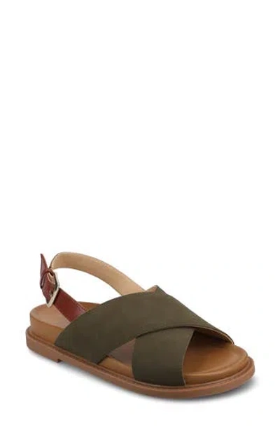Journee Collection Marina Slingback Sandal In Olive