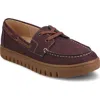 Journee Collection Marion Boat Shoe In Burgundy