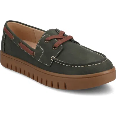 Journee Collection Journee Womens Marion Boat Shoe Loafer In Green