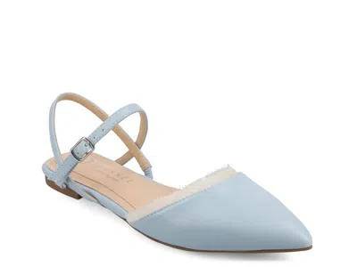 Journee Collection Martine Flat In Blue