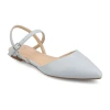Journee Collection Martine Womens Pointed Closed Toe Ballet Flats In Blue