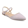 Journee Collection Martine Womens Pointed Closed Toe Ballet Flats In Purple