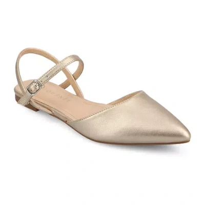 Journee Collection Martine Womens Pointed Closed Toe Ballet Flats In Neutral
