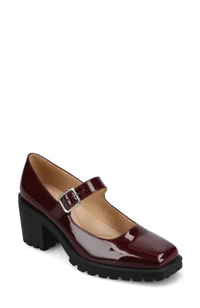 Journee Collection Mary Jane Pump In Burgundy