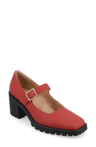 Journee Collection Mary Jane Pump In Red