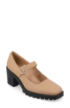 Journee Collection Mary Jane Pump In Tan