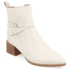 Journee Collection Estelle Bootie In White