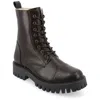 Journee Collection Medium And Wide Width Womens Aaley Tru Comfort Foam Combat Inside Zip Bootie In Brown