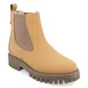 Journee Collection Medium And Wide Width Womens Alara Chelsea Pull On Bootie In White
