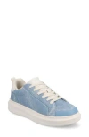 Journee Collection Women's Meeya Platform Lace Up Sneakers In Denim